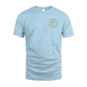 Old Row Outdoors Trout Text Pocket Tee - Chambray