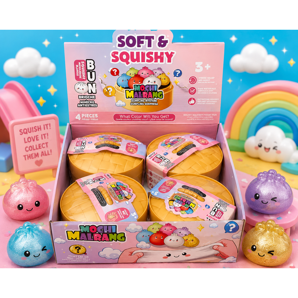 Jumbo Glitter Squishy Bun Mystery