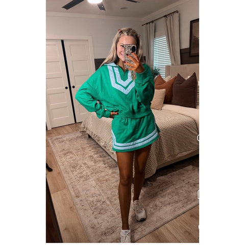 Double Line Band French Terry Active Skort