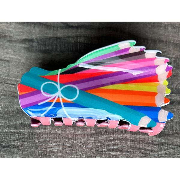 Teacher Theme Claw Hair Clip