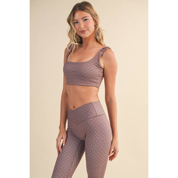 KIMBERLY C - Polka Dot Print Ruched Bra Top by KIMBERLY C