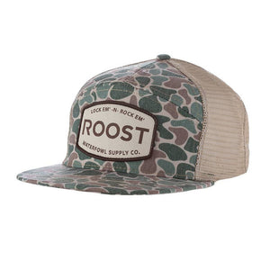 Fieldstone -Roost Camo 7 Panel Woven Logo Patch Hat