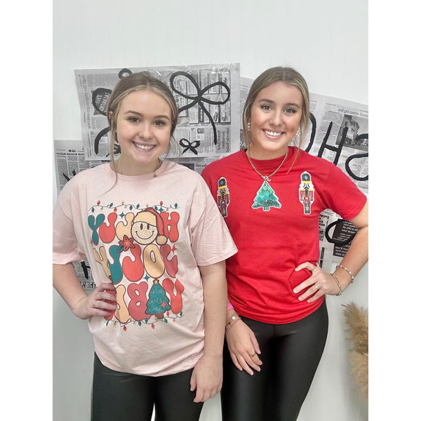 Christmas Nutcracker Sequin Patch T-Shirt