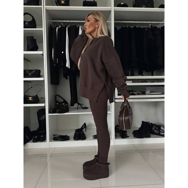 Suhkasana - Oversized Sweatshirt and Leggings Two Piece Set
