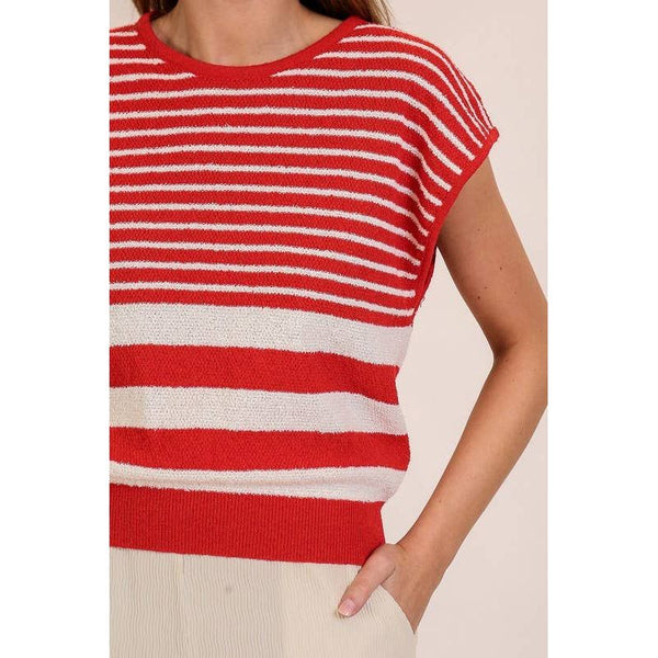 Lumiere - Striped Serenity Sleeveless Top