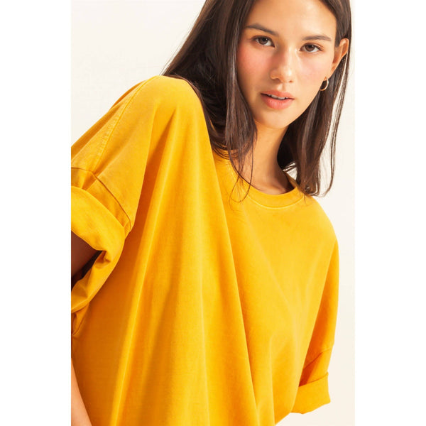 Oversized Crew Neck Top