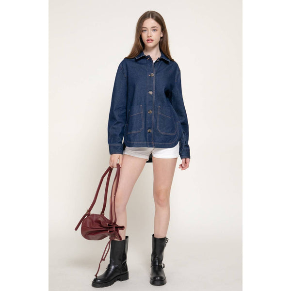 Long Sleeve Denim Shacket