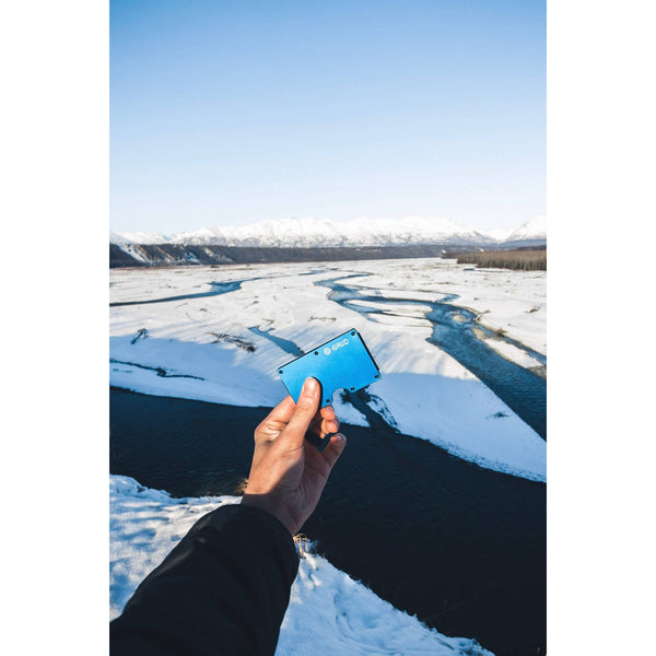 Grid Wallet - Blue Aluminum
