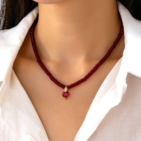 JOSSLYN by wall to wall - NATURAL SEMI PRECIOUS STONE BEADED CHARM NECKLACE | 80N92658