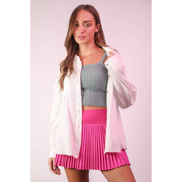 Pleated Activewear Skirt with Shorts Inside