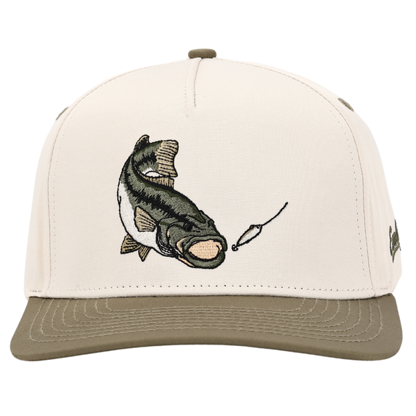 Cream/Green Bass Hat
