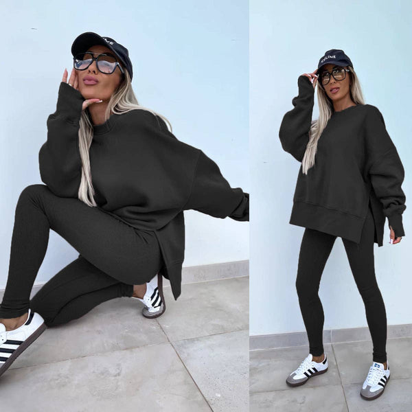 Suhkasana - Oversized Sweatshirt and Leggings Two Piece Set