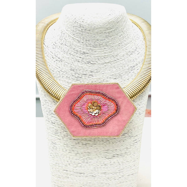 Hand Beaded Pendant Necklace