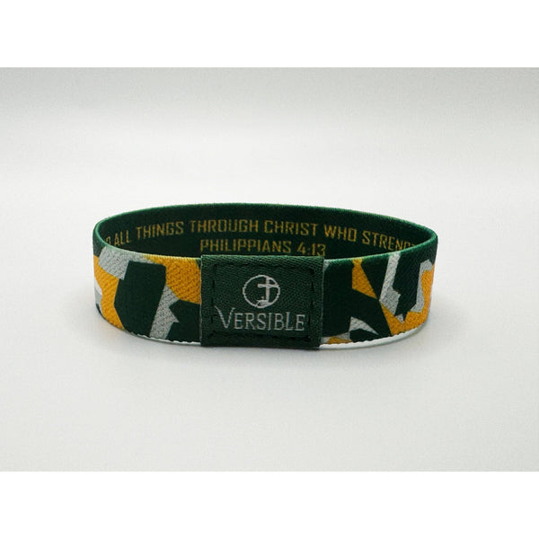 Versible - Team Camo / Philippians 4:13 Wristband