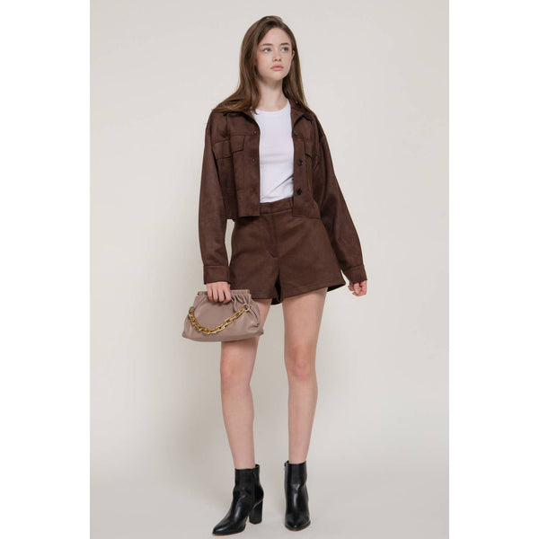 Faux Suede Shorts