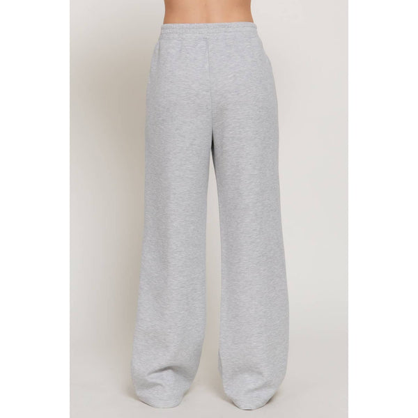 Elastic Waist Soft Modal Scuba Wide Pants