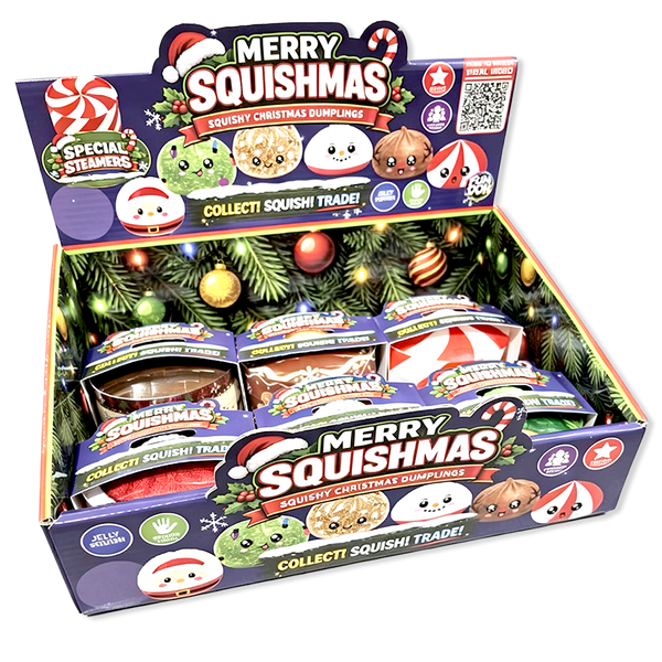 Novelty Brands - Fun Doh Christmas Dumpling Squishy Toy 12pc Holiday Display