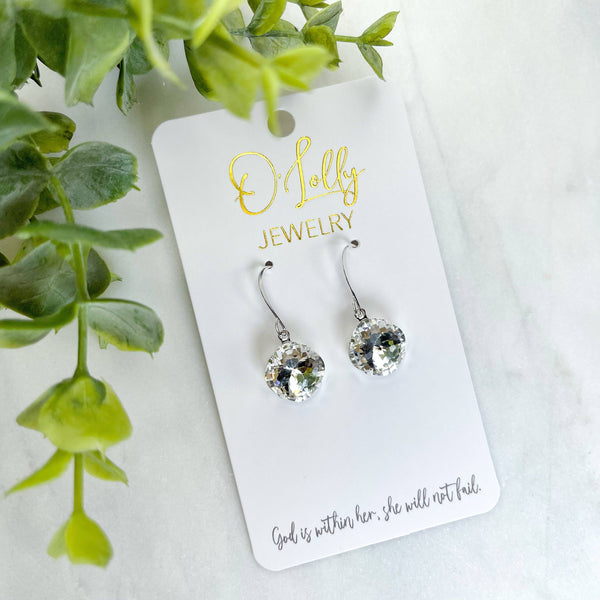 O’Lolly Jewelry - Silver Clear Stone Dangle