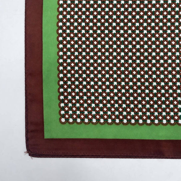 JOSSLYN by wall to wall - Interlocking Circle Geometric Print Square Scarf | 40SC736