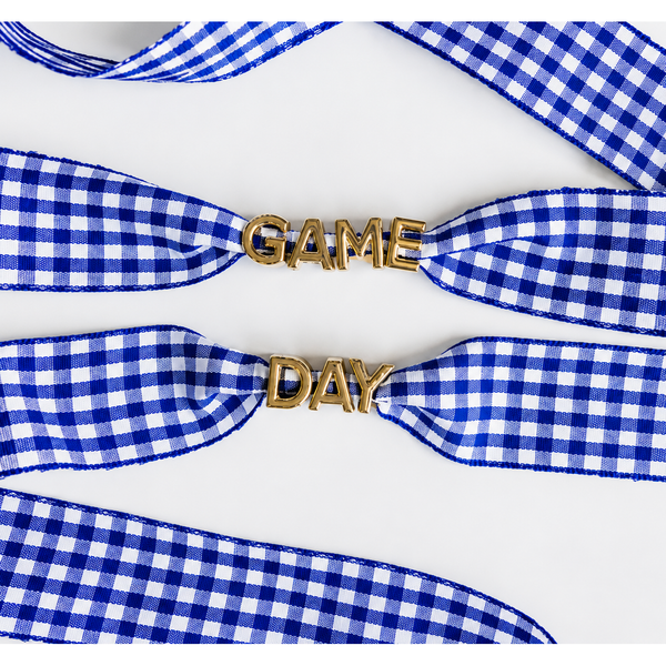 Game Day Gingham Shoe Lace Charm Set