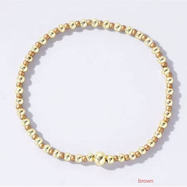 BOHO COLORFUL BALL BEADED BRACELET