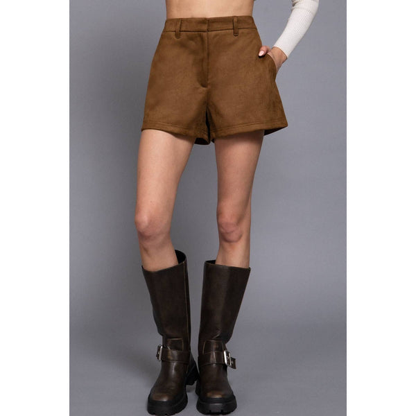 Faux Suede Shorts