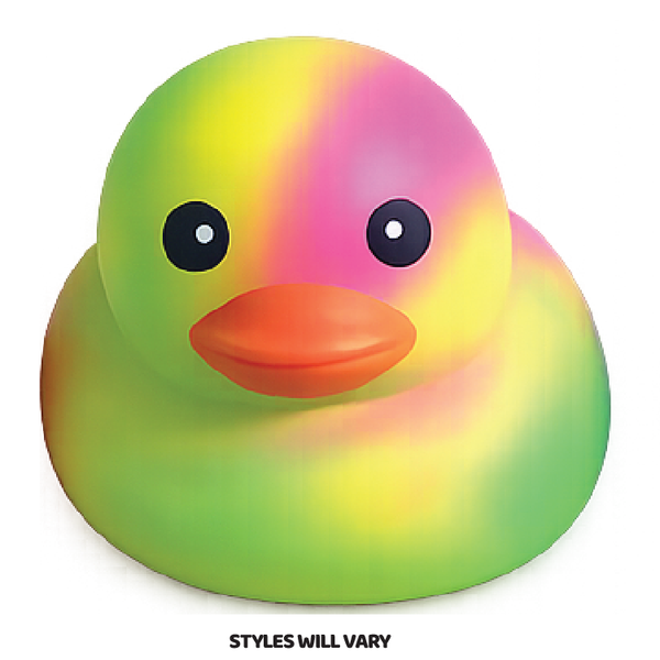 Novelty Brands - Fun Doh MEGA 5" Tie Dye Duck Squishy Toy - 8/Display