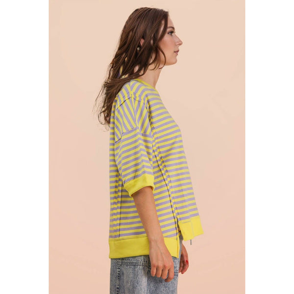 Oversized Stripe Casual Knit Top