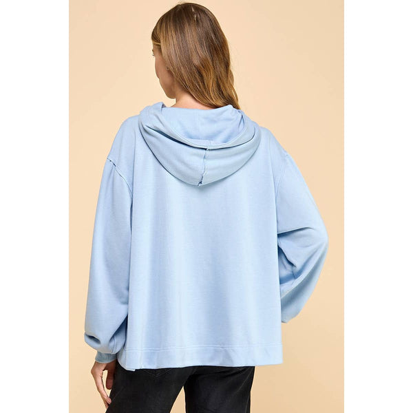 Oversized Hoodie with Accented Bows.