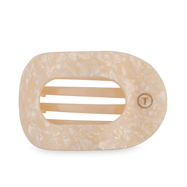 TELETIES - Flat Round Hair Clip | Large | Soft Surf