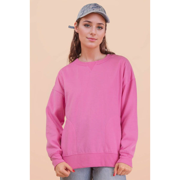 Oversized Casual Comfy Solid Knit Top