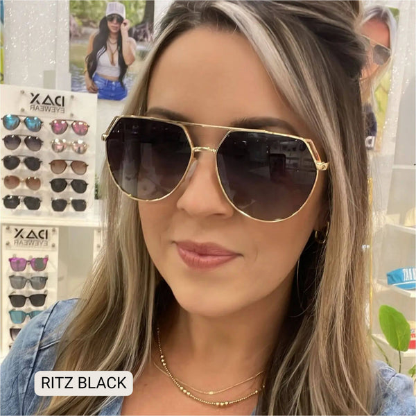 Ritz - Unisex Polarized Large Hair Friendly Aviator