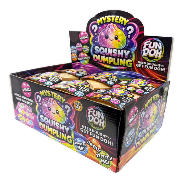Novelty Brands - Fun Doh Mystery Dumpling Squishy Toy | 12-Piece Display