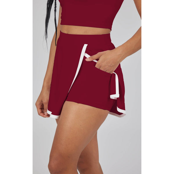 Women's Tank with Bra and Skort with Contrast Detail