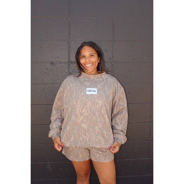 Delta Dark Camo Mockneck Short Set