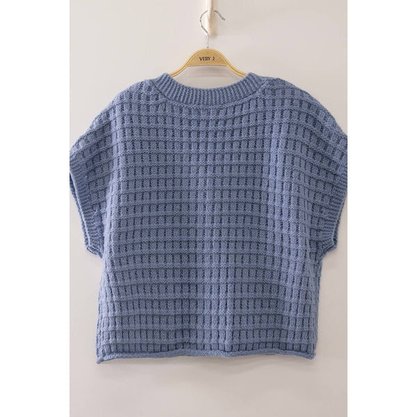 Waffle Texture Crop Cardigan