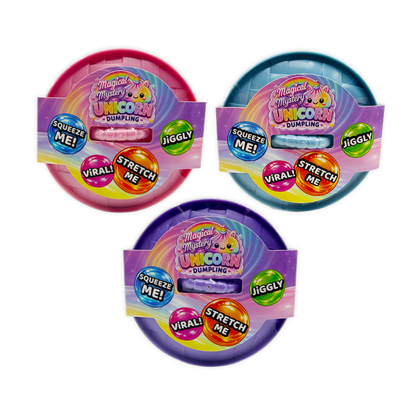 Novelty Brands - Fun Doh Unicorn Mystery Dumpling Squishy Toy - 12/Display