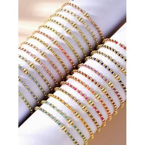 BOHO COLORFUL BALL BEADED BRACELET