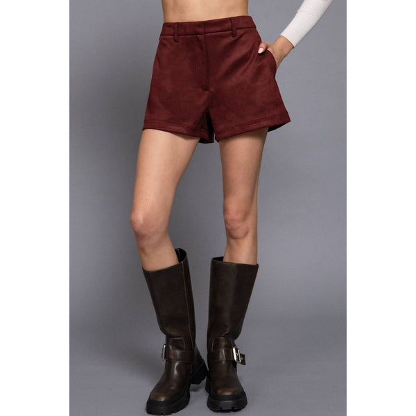 Faux Suede Shorts