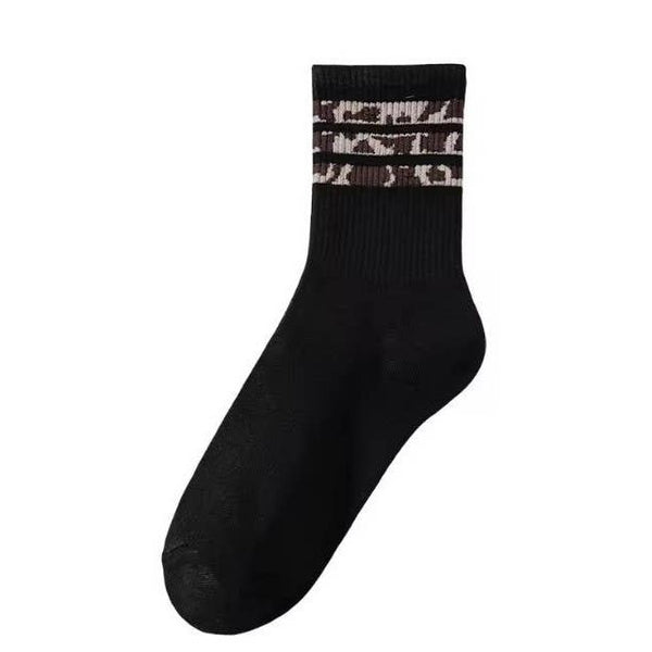 JOSSLYN by wall to wall - WOMAN ANIMAL LEOPARD HALF CREW THROWBACK SOCKS | 40S02071