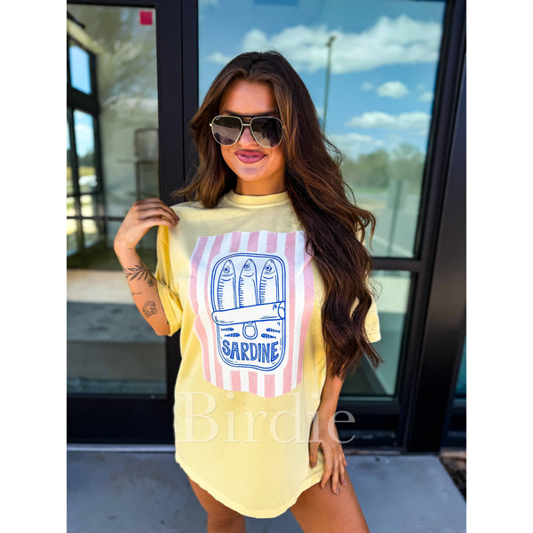 Canned Sardines Graphic Tee On Butter
