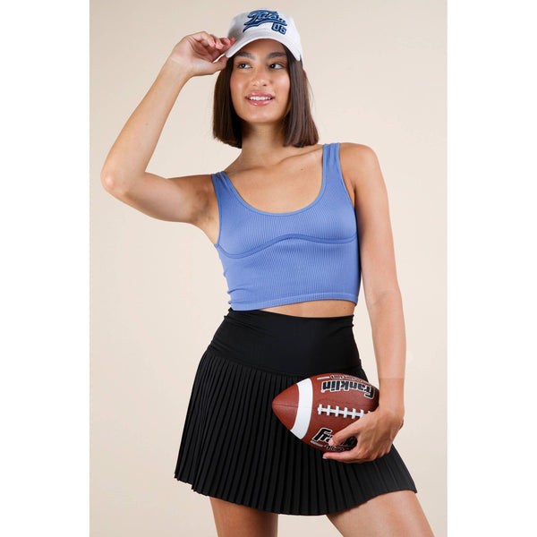 Pleated Activewear Skirt with Shorts Inside