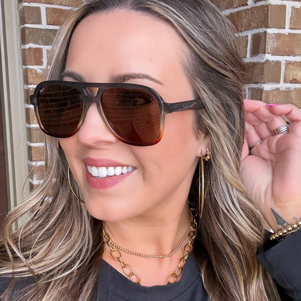 DAX Eyewear - Cruz - Unisex Aviator Sunglasses – Polarized Hair-Friendly