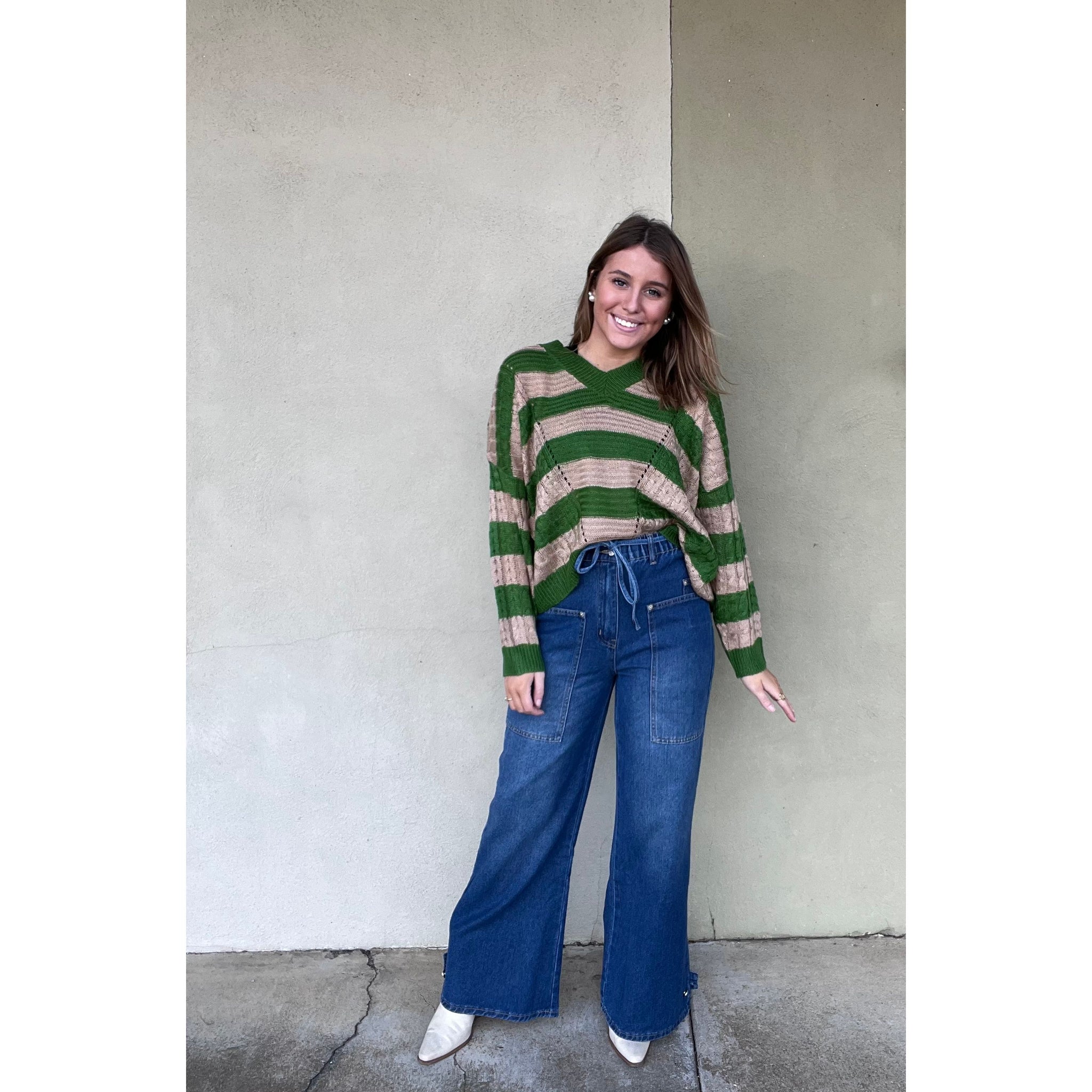 Wide Leg Washed Denim Jean