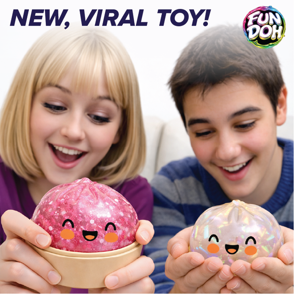 Novelty Brands - Fun Doh Mystery Dumpling Squishy Toy | 12-Piece Display