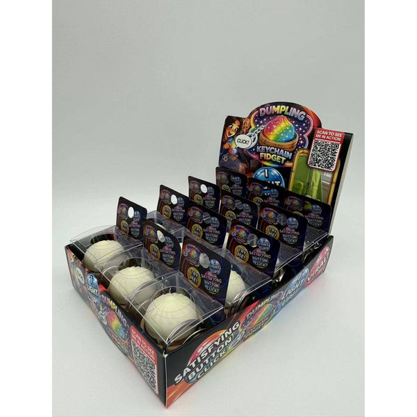 Fun Doh Dumpling Light-Up Click Fidget Keychain