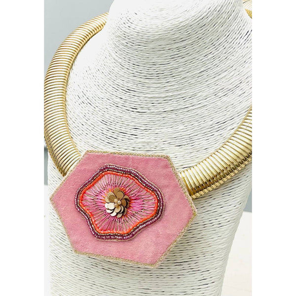 Hand Beaded Pendant Necklace