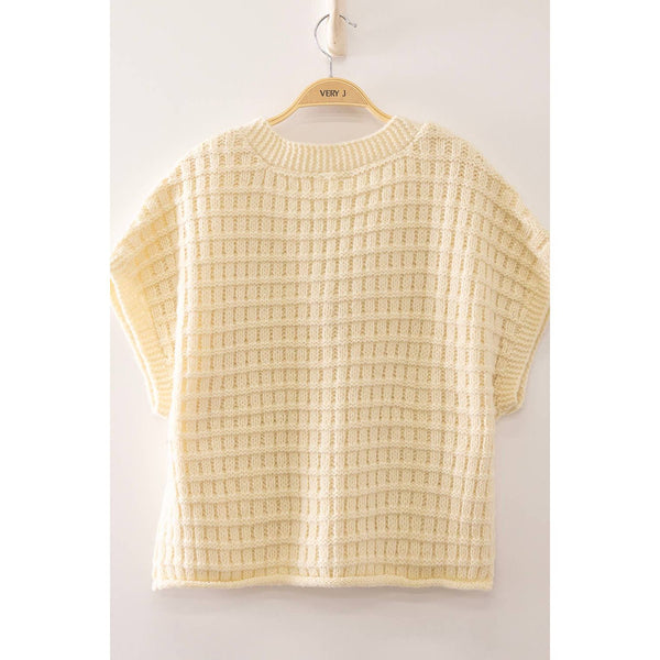 Waffle Texture Crop Cardigan