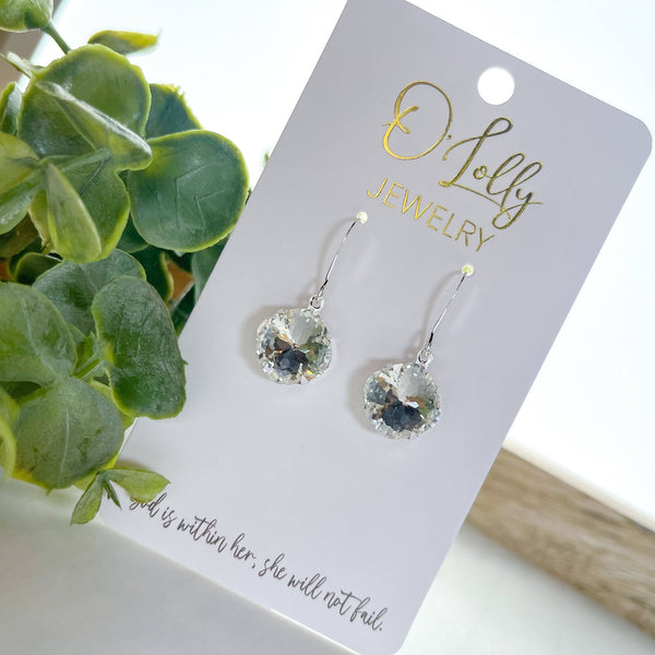 O’Lolly Jewelry - Silver Clear Stone Dangle