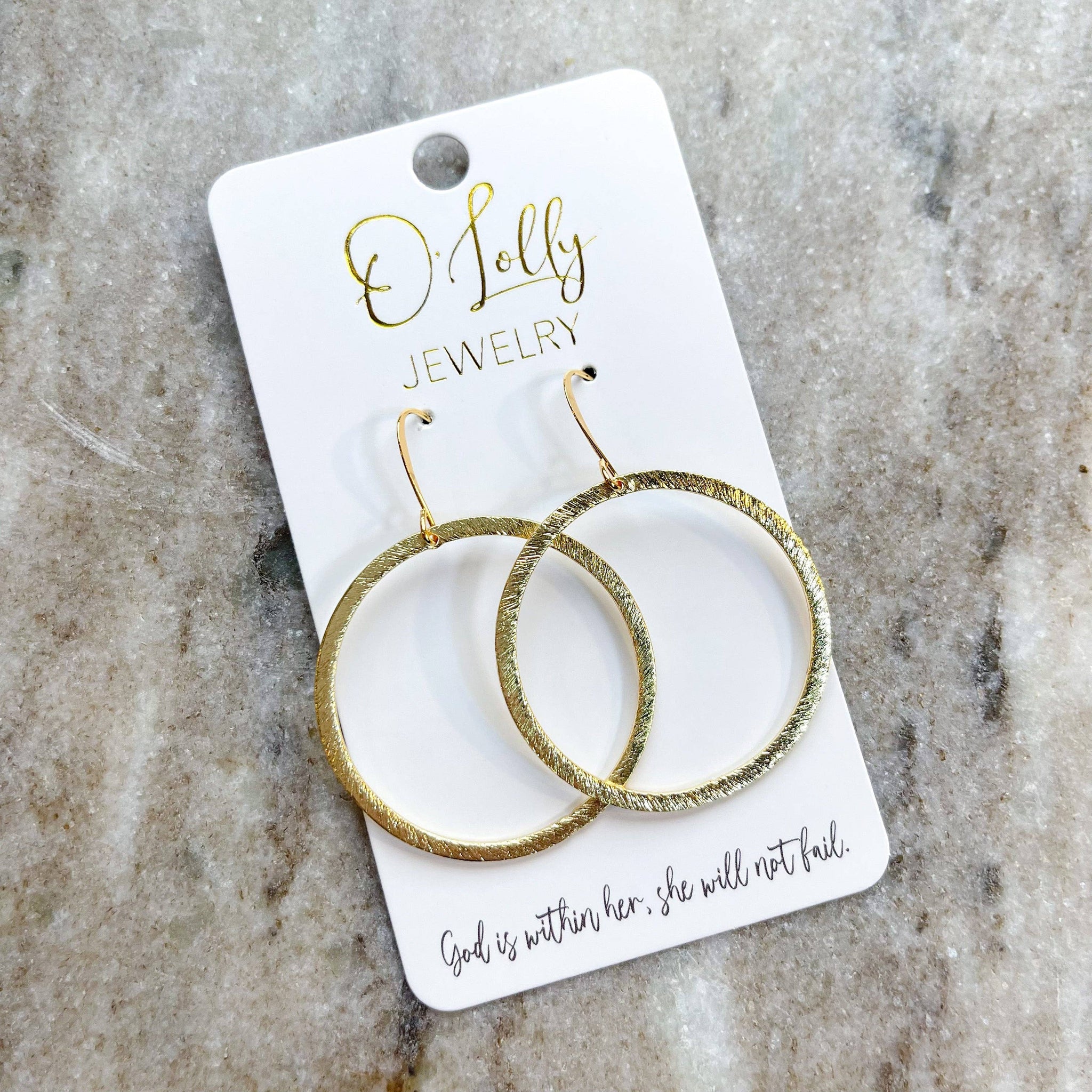 O’Lolly Jewelry - Round Gold Dangle Earrings
